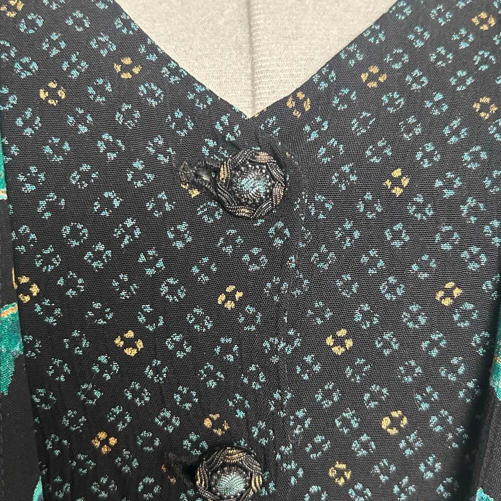 Vintage Carole Little Multicolored Patterned Vest and Sweater Size 4 - Picture 4 of 7